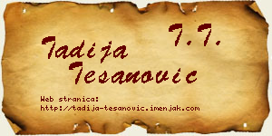 Tadija Tešanović vizit kartica